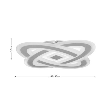 Brilagi - LED Stmievateľné stropné svietidlo MODERN LED/90W/230V 2700-6500K 48x48 cm+ diaľkové ovládanie