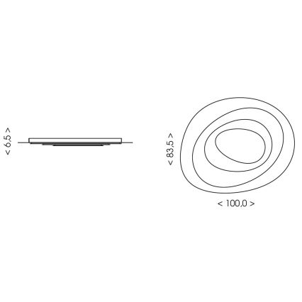 Brilagi - LED stlmiteľné stropné svietidlo MODERN MAXI LED/105W/230V 3000-6000K 83,5x1000 cm + diaľkové ovládanie