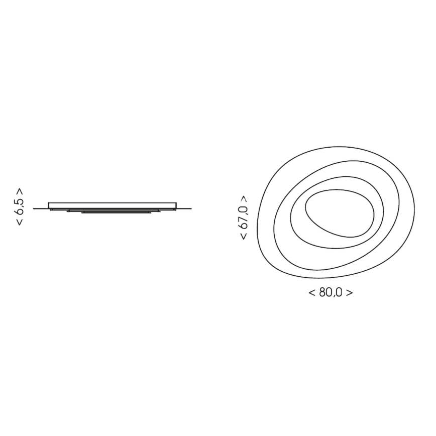 BRILAGI - LED Stmievateľné stropné svietidlo MODERN MAXI LED/87W/230V 3000-6000K 67x80 cm + diaľkové ovládanie