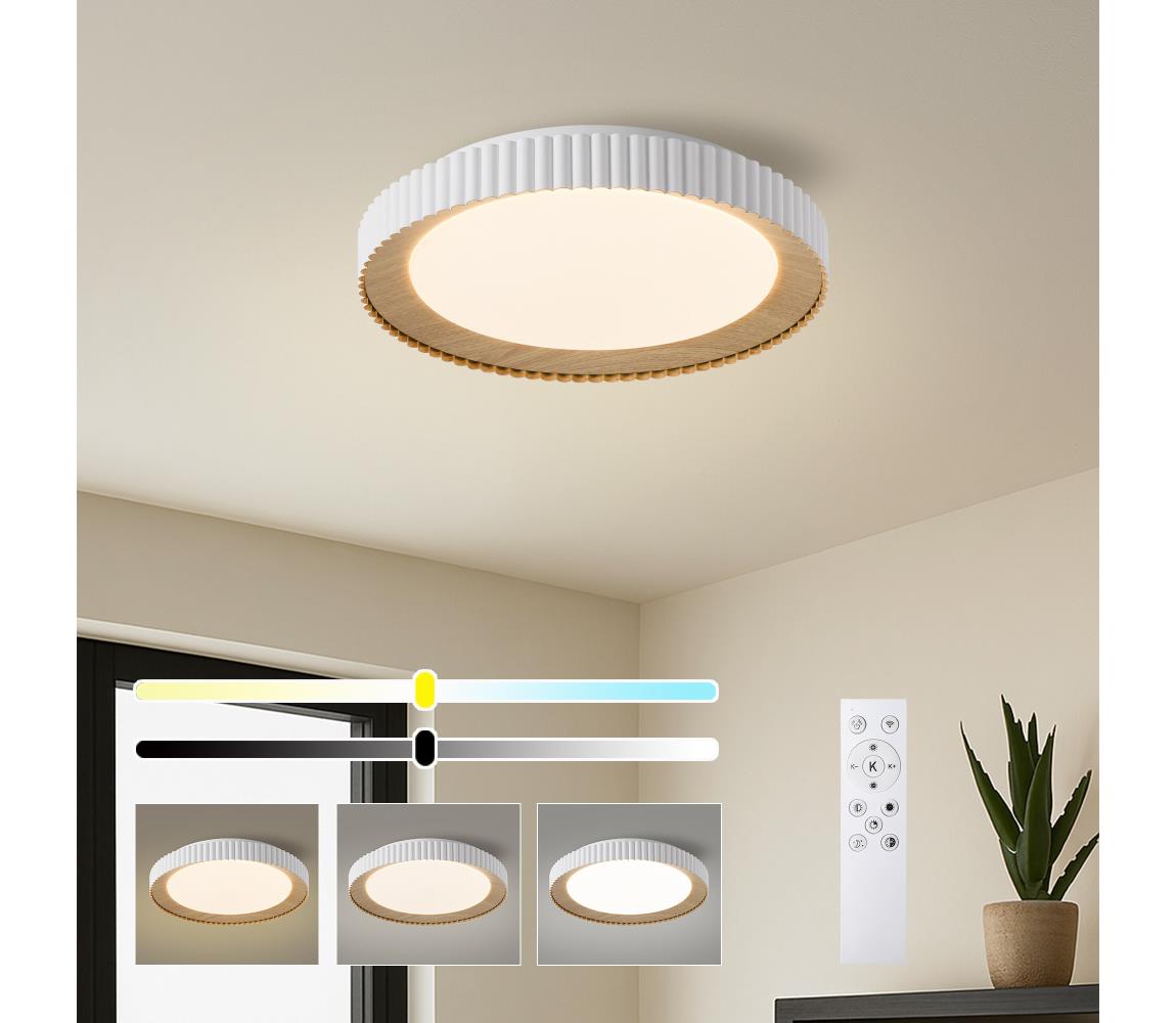 Brilagi - LED stmievateľné stropné svietidlo NEXO LED/48W/230V 3000–6000K biela, priemer 43 cm + diaľkové ovládanie BRI864