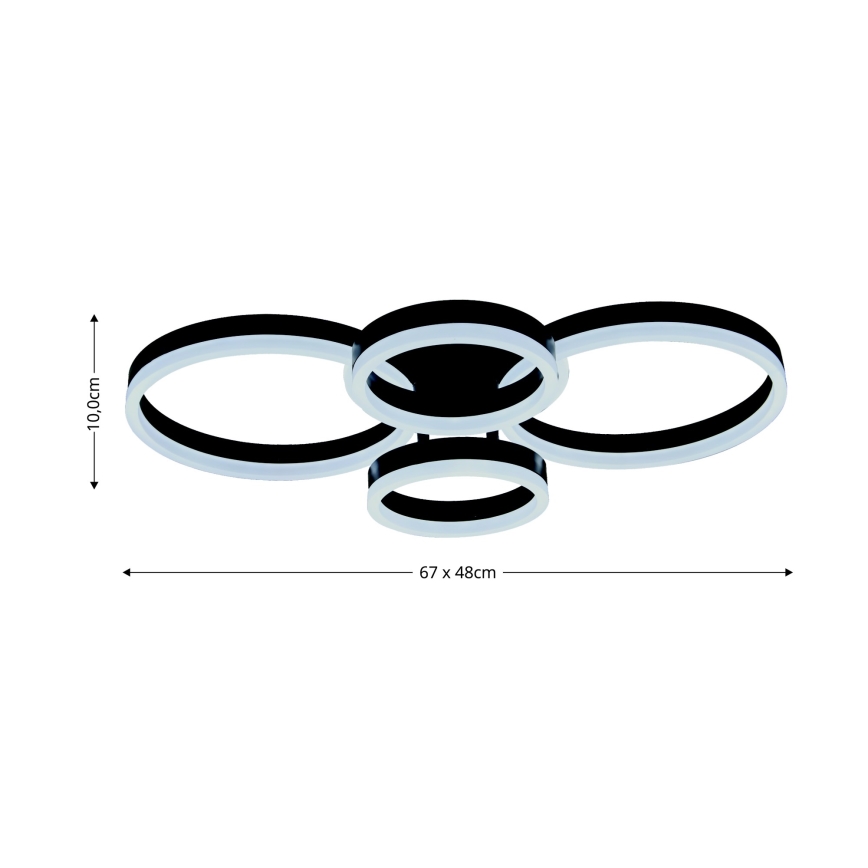 Brilagi - LED Stmievaťelné stropné svietidlo ORBITS LED/49W/230V 3000/4000/6000K + diaľkové ovládanie