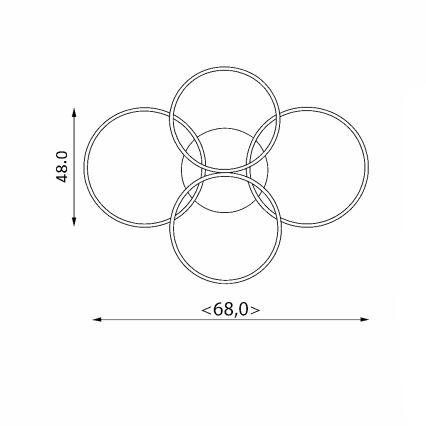Brilagi - LED Stmievaťelné stropné svietidlo ORBITS LED/49W/230V 3000-6000K + diaľkové ovládanie