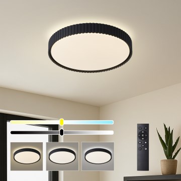 Brilagi - LED stmievateľné stropné svietidlo ORINO LED/54W/230V 3000-6000K čierne pr. 43 cm + diaľkové ovládanie