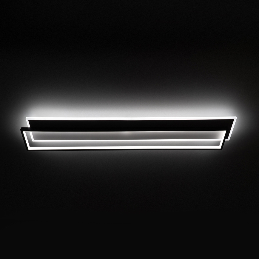 Brilagi - LED Stmievateľné stropné svietidlo OUTLINE LED/90W/230V 3000-6000K 18x100 cm biela/čierna + diaľkové ovládanie