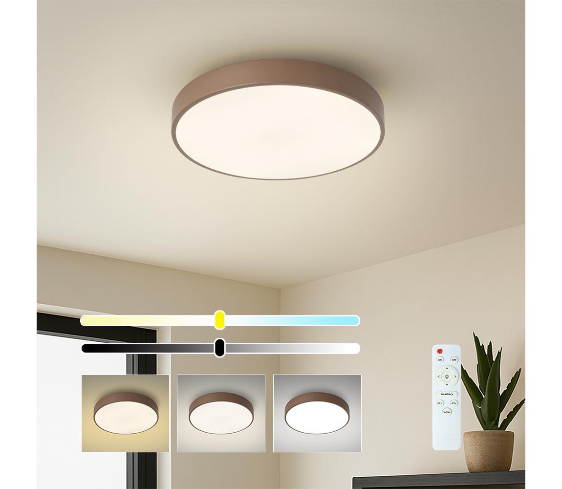 Brilagi - LED stmievateľné stropné svietidlo POOL LED/36W/230V 3000-6000K 30 cm hnedé + diaľkové ovládanie BRI684
