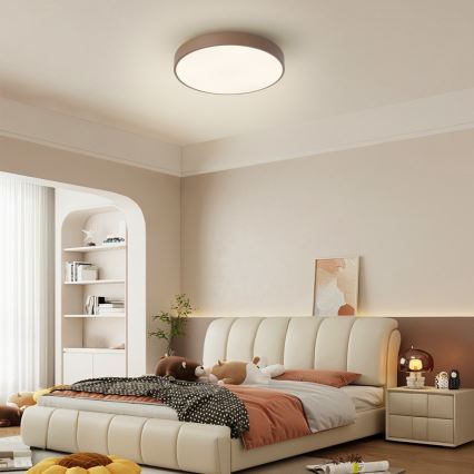Brilagi - LED Stmievateľné stropné svietidlo POOL LED/36W/230V 3000-6000K pr. 30 cm hnedá + diaľkové ovládanie