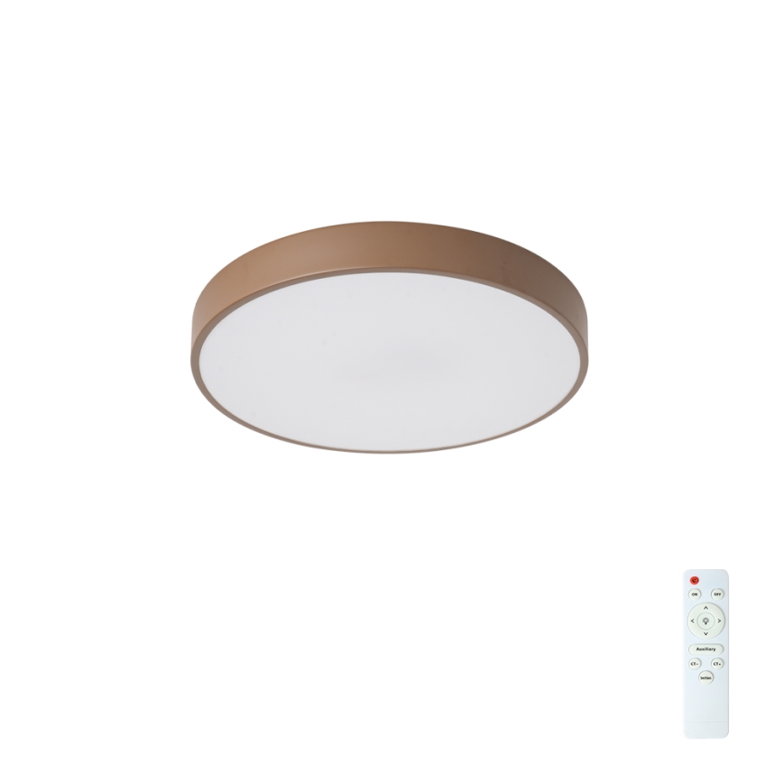 Brilagi - LED Stmievateľné stropné svietidlo POOL LED/36W/230V 3000-6000K pr. 30 cm hnedá + diaľkové ovládanie