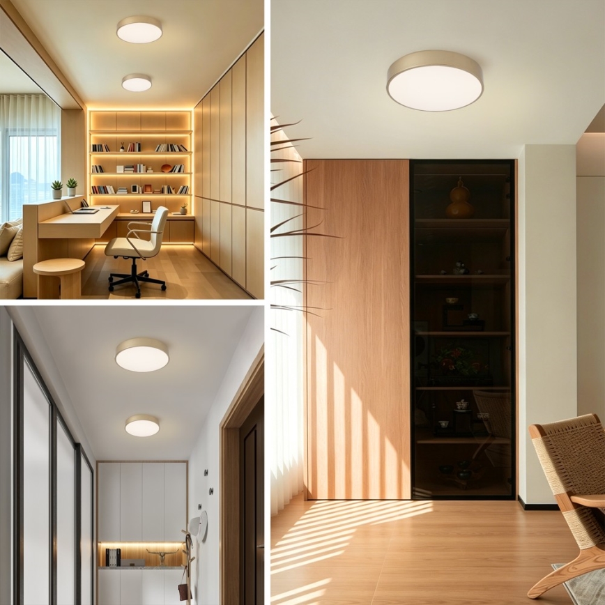 Brilagi - LED stmievateľné stropné svietidlo POOL LED/36W/230V 3000-6000K priemer 30 cm zlaté + diaľkové ovládanie