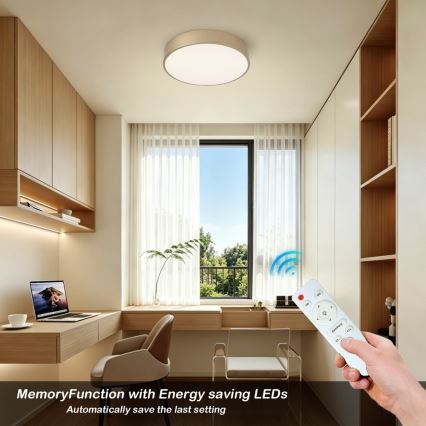 Brilagi - LED stmievateľné stropné svietidlo POOL LED/36W/230V 3000-6000K priemer 30 cm zlaté + diaľkové ovládanie