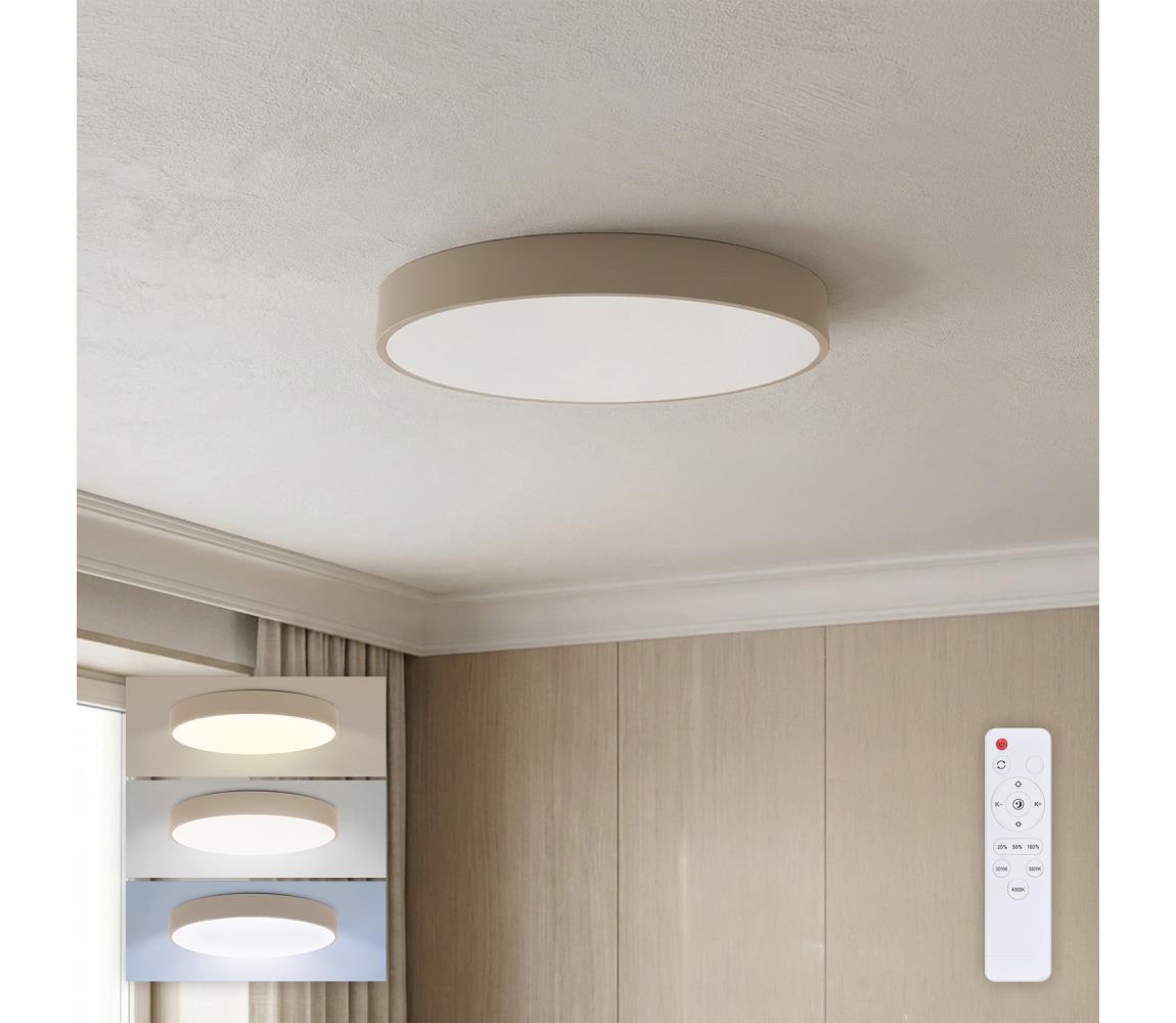 Brilagi - LED stmievateľné stropné svietidlo POOL LED/36W/230V priemer 30 cm béžové s diaľkovým ovládaním WO800-OEM46-30-REM