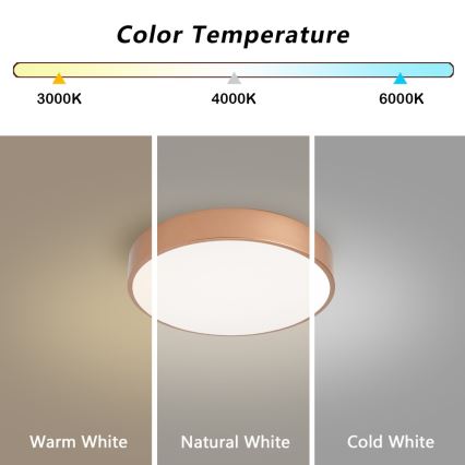 Brilagi - LED stmievateľné stropné svietidlo POOL LED/36W/230V 3000–6000 K priemer 30 cm bronzové + diaľkové ovládanie