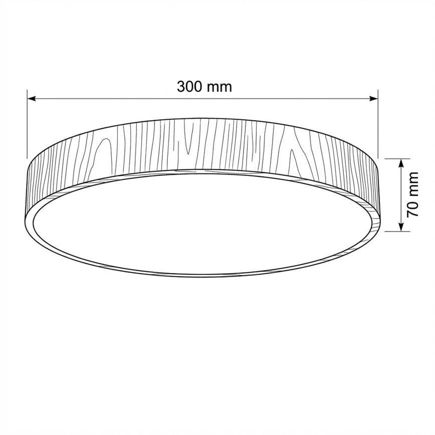 Brilagi - LED stlmiteľné stropné svietidlo POOL LED/36W/230V 3000-6000K pr. 30 cm drevený dekor + diaľkové ovládanie