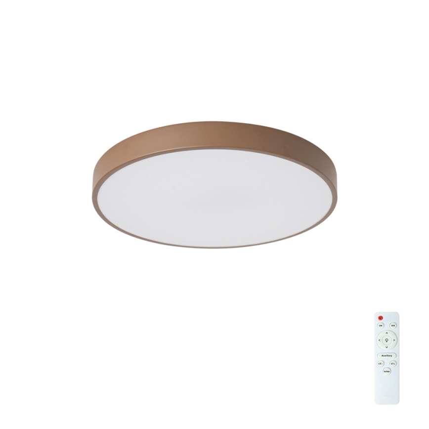Brilagi - LED stlmiteľné stropné svietidlo POOL LED/48W/230V 3000-6000K pr. 40 cm hnedá + diaľkové ovládanie