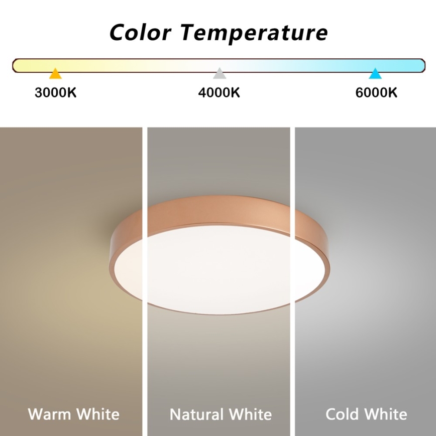 Brilagi - LED stmievateľné stropné svietidlo POOL LED/48W/230V 3000-6000K pr. 40 cm bronzové + diaľkové ovládanie