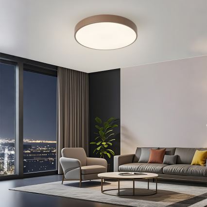 Brilagi - Stlmiteľné LED stropné svietidlo POOL LED/60W/230V 3000–6000K pr. 50 cm hnedé + diaľkové ovládanie