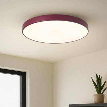 Brilagi - LED stmievateľné stropné svietidlo POOL LED/60W/230V 3000–6000K pr. 60 cm burgundské + diaľkové ovládanie