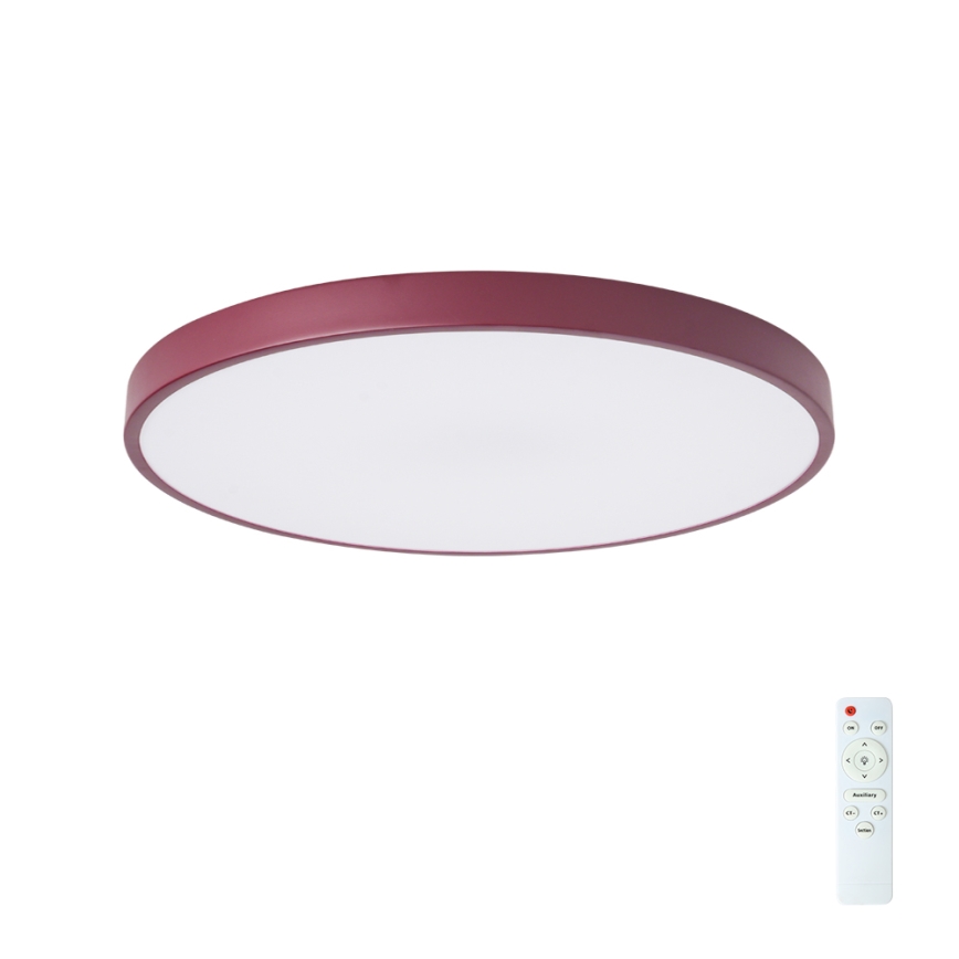 Brilagi - LED stmievateľné stropné svietidlo POOL LED/60W/230V 3000–6000K pr. 60 cm burgundské + diaľkové ovládanie