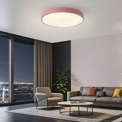 Brilagi - LED stmievateľné stropné svietidlo POOL LED/60W/230V 3000-6000K pr. 60 cm ružové + diaľkové ovládanie