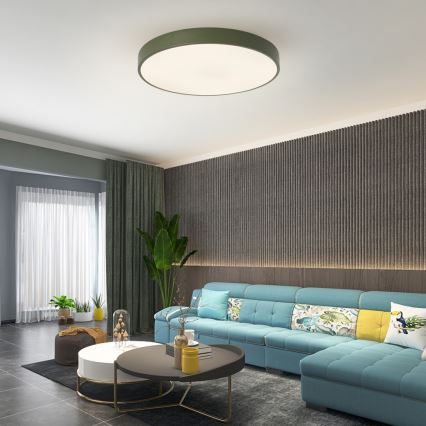 Brilagi - LED stmievateľné stropné svietidlo POOL LED/60W/230V 3000-6000K pr. 60 cm zelená + diaľkové ovládanie