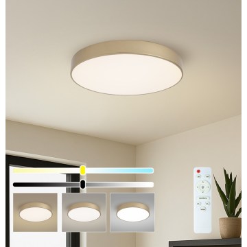 Brilagi - LED stmievateľné stropné svietidlo POOL LED/60W/230V 3000-6000K pr. 50 cm zlaté + diaľkové ovládanie