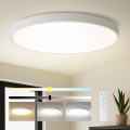 Brilagi - LED stmievateľné stropné svietidlo POOL SMART, 180 W / 230 V, 3000–6000 K, Ø 120 cm, Wi-Fi Tuya, biela + diaľkové ovládanie