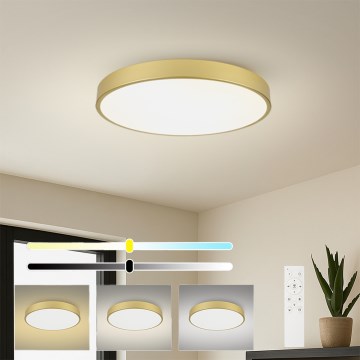Brilagi - LED Stmievateľné stropné svietidlo POOL SMART LED/100W/230V 3000-6000K 80 cm zlaté Wi-Fi Tuya + diaľkové ovládanie