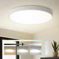 Brilagi - LED stmievateľné stropné svietidlo POOL SMART LED/128W/230V 3000-6000K priemer 100 cm Wi-Fi Tuya biela + diaľkové ovládanie