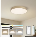 Brilagi - LED stmievateľné stropné svietidlo POOL SMART LED/60W/230V 3000-6000K priemer 50 cm Wi-Fi Tuya zlaté + diaľkové ovládanie
