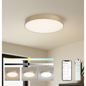 Brilagi - LED stmievateľné stropné svietidlo POOL SMART LED/60W/230V 3000-6000K priemer 50 cm Wi-Fi Tuya zlaté + diaľkové ovládanie