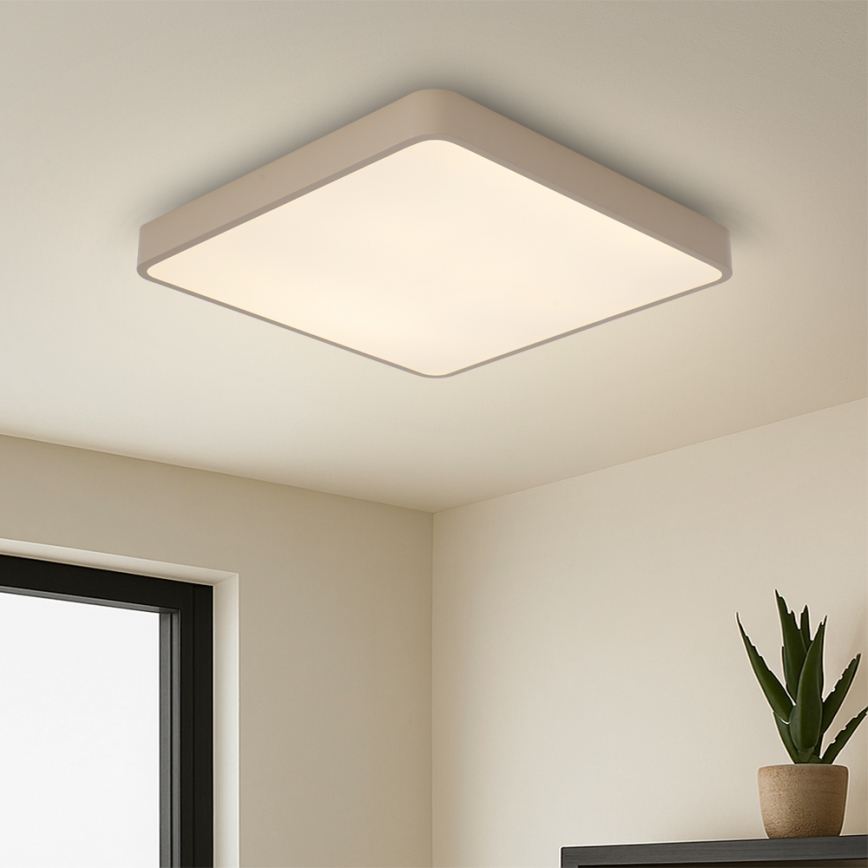 BRILAGI - LED stmievateľné stropné svietidlo POOL SQUARE LED/36W/230V 3000-6000K 40x40 cm béžové + diaľkové ovládanie