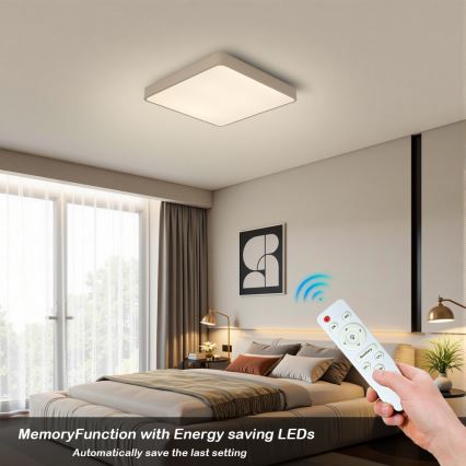 BRILAGI - LED stmievateľné stropné svietidlo POOL SQUARE LED/36W/230V 3000-6000K 40x40 cm béžové + diaľkové ovládanie