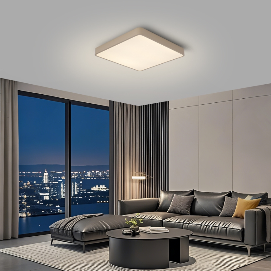 BRILAGI - LED stmievateľné stropné svietidlo POOL SQUARE LED/36W/230V 3000-6000K 40x40 cm béžové + diaľkové ovládanie