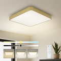Brilagi - LED Stmievateľné stropné svietidlo POOL SQUARE LED/36W/230V 3000-6000K 40x40 cm zlatá + diaľkové ovládanie