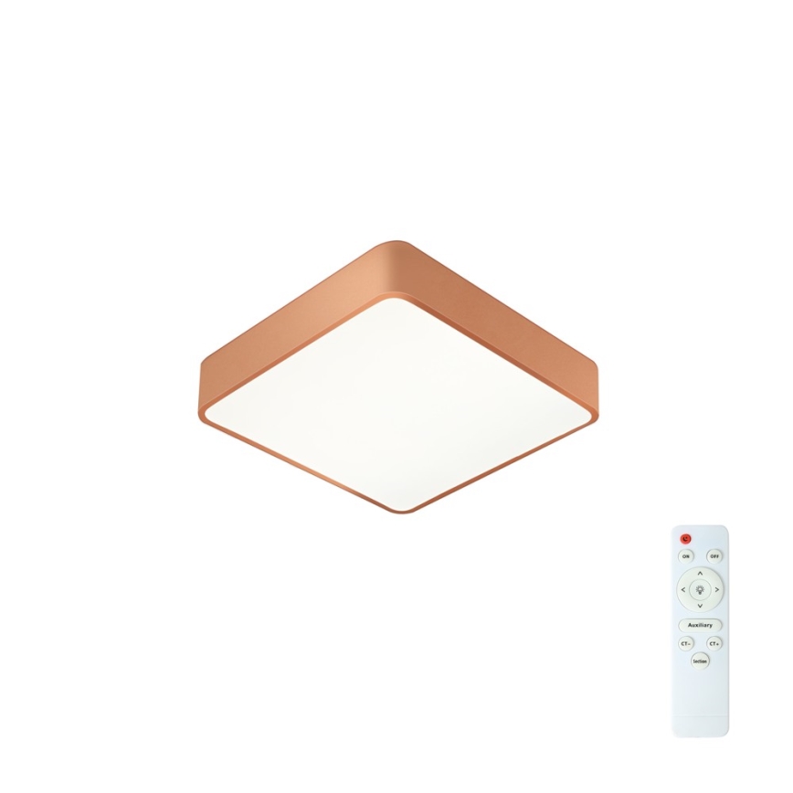 Brilagi - LED stmievateľné stropné svietidlo POOL SQUARE LED/36W/230V 3000-6000K 40x40 cm bronzové + diaľkové ovládanie
