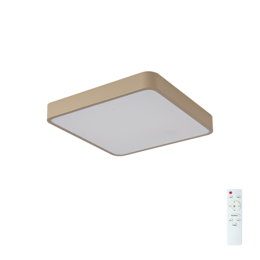 Brilagi - LED stmievateľné stropné svietidlo POOL SQUARE LED/48W/230V 3000-6000K 50x50 cm béžové + diaľkové ovládanie