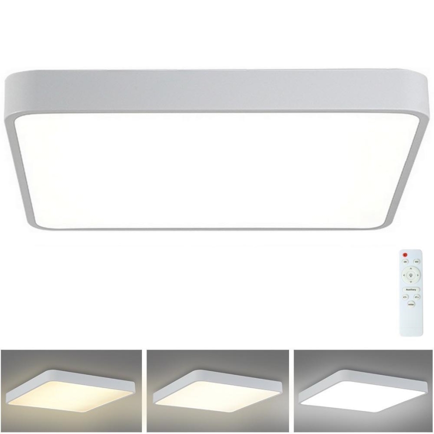 Brilagi - LED Stmievateľné stropné svietidlo POOL SQUARE LED/48W/230V 3000-6000K 50x50 cm biela + diaľkové ovládanie