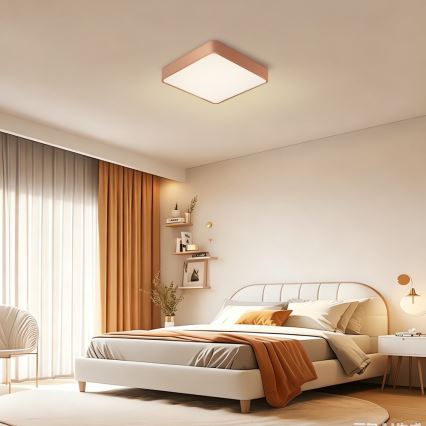 BRILAGI - LED stmievateľné stropné svietidlo POOL SQUARE LED/48W/230V 3000-6000K 50x50 cm bronzové + diaľkové ovládanie