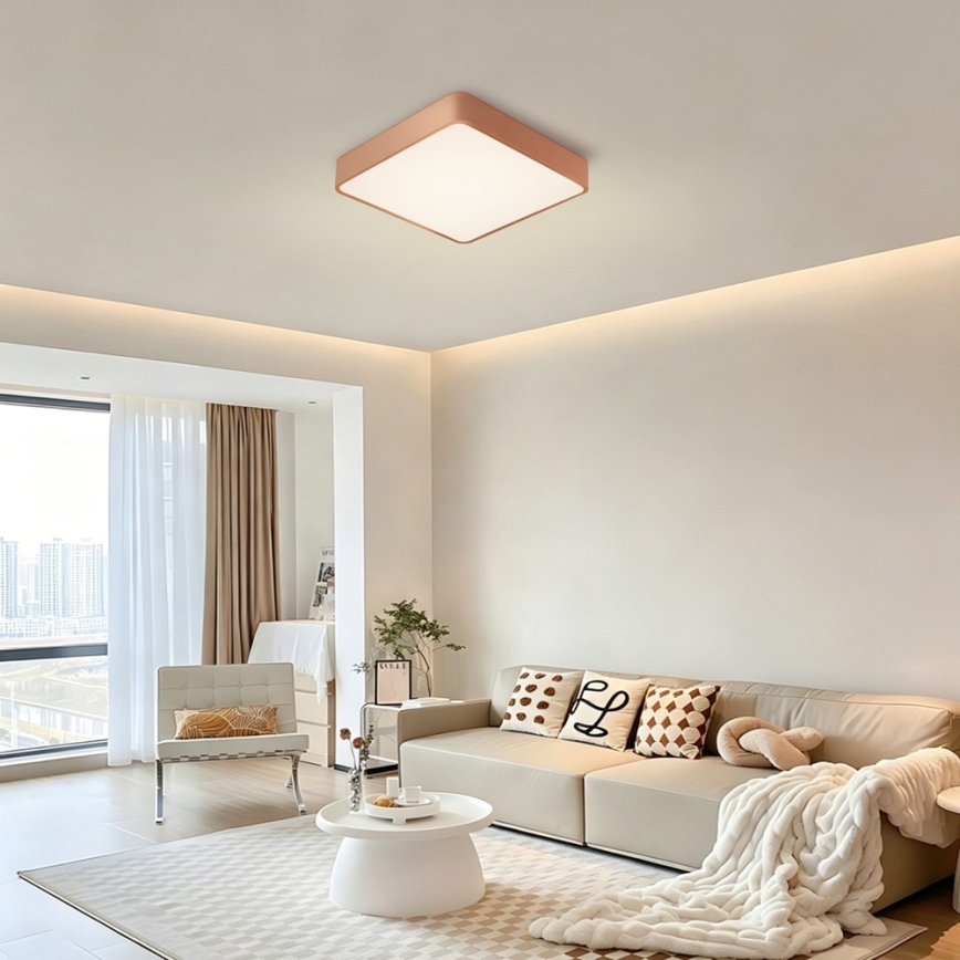BRILAGI - LED stmievateľné stropné svietidlo POOL SQUARE LED/48W/230V 3000-6000K 50x50 cm bronzové + diaľkové ovládanie
