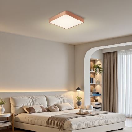 BRILAGI - LED stmievateľné stropné svietidlo POOL SQUARE LED/48W/230V 3000-6000K 50x50 cm bronzové + diaľkové ovládanie