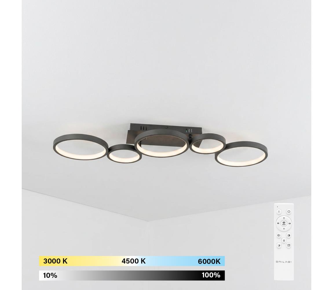 Brilagi - LED stmievateľné stropné svietidlo RINGO LED/34W/230V čierne + DO BR25114