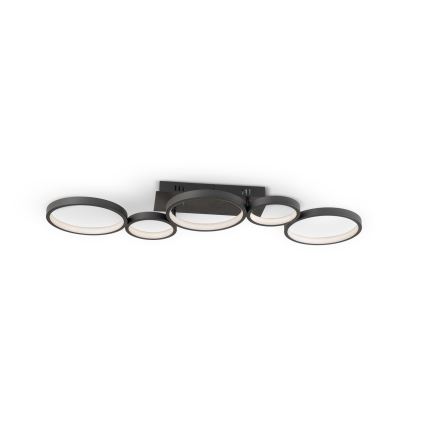 Brilagi - LED stmievateľné stropné svietidlo RINGO LED/34W/230V 3000-6000K 28x84 cm čierna + diaľkové ovládanie