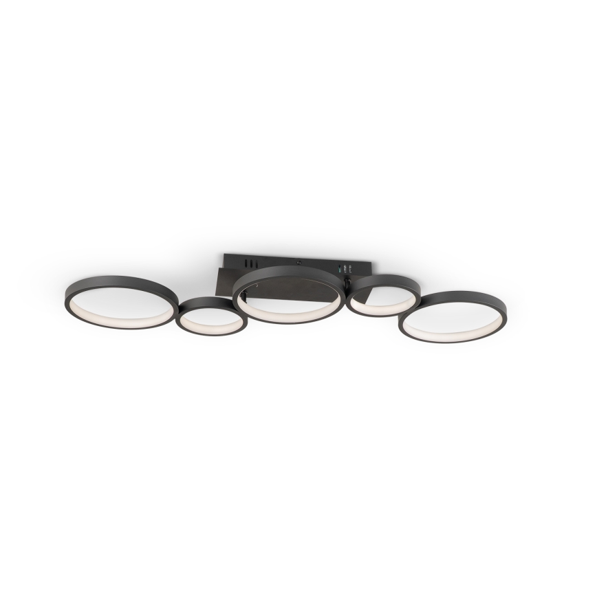Brilagi - LED stmievateľné stropné svietidlo RINGO LED/34W/230V 3000-6000K 28x84 cm čierna + diaľkové ovládanie