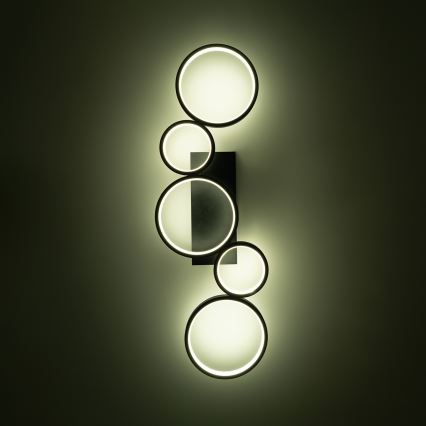 Brilagi - LED stmievateľné stropné svietidlo RINGO LED/34W/230V 3000-6000K 28x84 cm čierna + diaľkové ovládanie