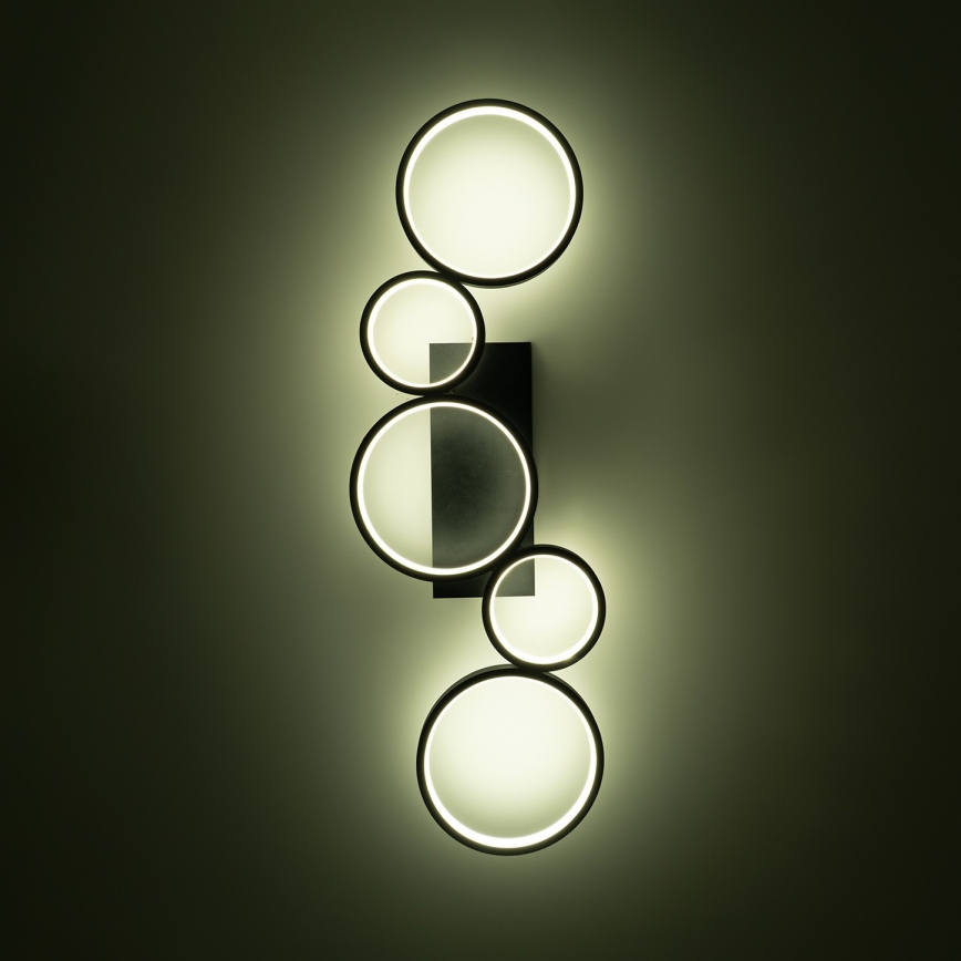 Brilagi - LED stmievateľné stropné svietidlo RINGO LED/34W/230V 3000-6000K 28x84 cm čierna + diaľkové ovládanie