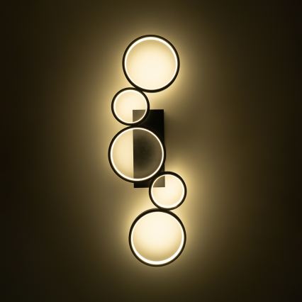 Brilagi - LED stmievateľné stropné svietidlo RINGO LED/34W/230V 3000-6000K 28x84 cm čierna + diaľkové ovládanie