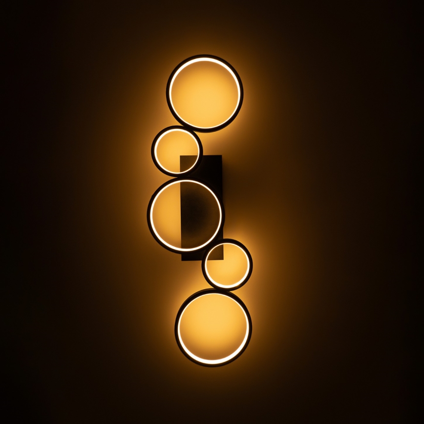 Brilagi - LED stmievateľné stropné svietidlo RINGO LED/34W/230V 3000-6000K 28x84 cm čierna + diaľkové ovládanie