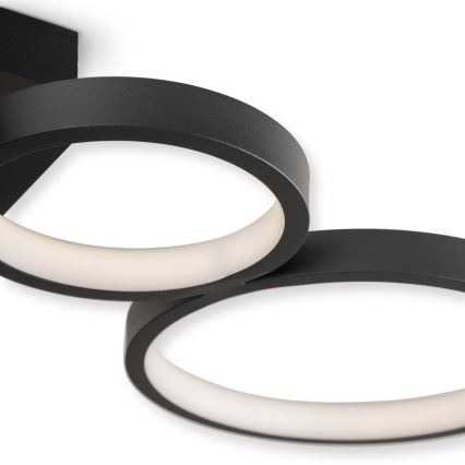 Brilagi - LED stmievateľné stropné svietidlo RINGO LED/34W/230V 3000-6000K 28x84 cm čierna + diaľkové ovládanie