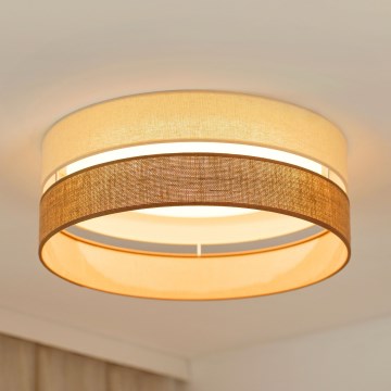 Brilagi - LED Stmievateľné stropné svietidlo ROYAL YUTE LED/24W/230V pr. 45 cm 3000/4000/6500K béžová/krémová  + diaľkové ovládanie