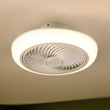 Brilagi - LED Stmievateľné stropné svietidlo s ventilátorom LED/30W/230V 3000-6500K biela + diaľkové ovládanie