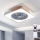 Brilagi - LED stmievateľné stropné svietidlo s ventilátorom LED/38W/230V 3000-6500K 3000-6500K 50x50 cm biela/dub + diaľkové ovládanie
